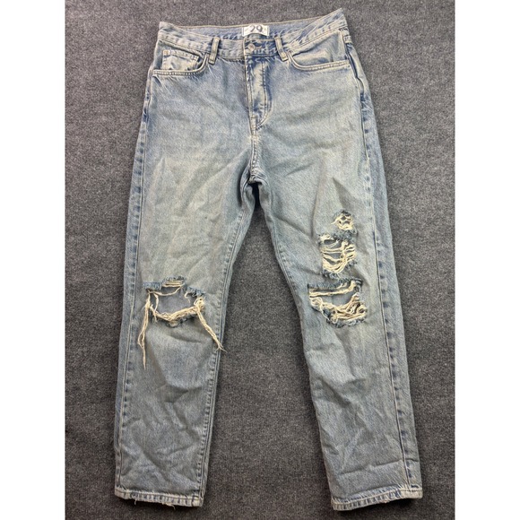 Free People Denim - Free People We The Free Jeans Womens 29 Blue Distressed High Rise Straight Leg